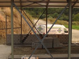 Construction of a Sheep farm building